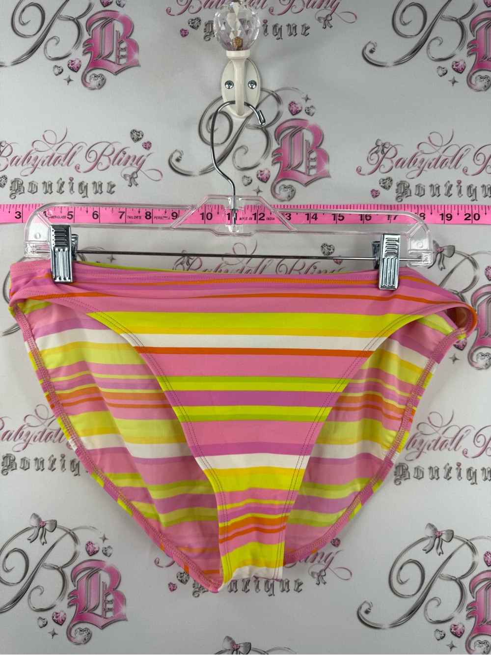 725 originals bikini bottoms New Striped Women's Bikini Bottoms in Pink & Yellow